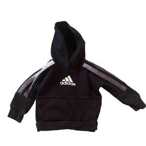 Adidas boys sweatshirt- black sweatshirt- boys 2T hoodie- athletic hoodie‎